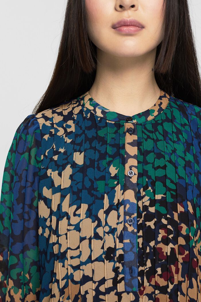 Klänning med mönster, NAVY, detail image number 0