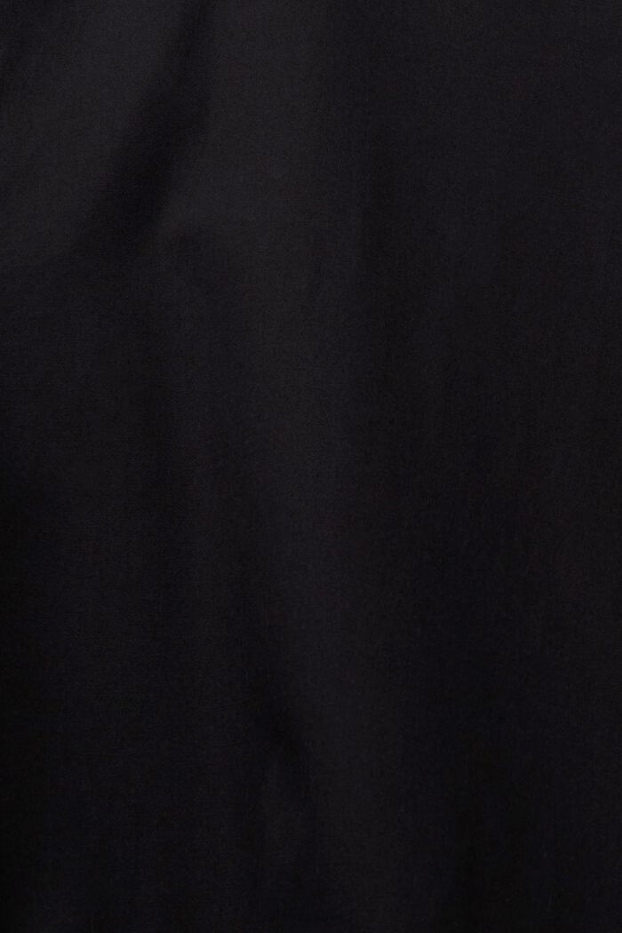 A-linjeformad klänning i ekologisk bomull, BLACK, detail image number 4