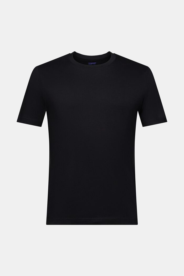 Jersey-T-shirt i ekologisk bomull, BLACK, detail image number 5