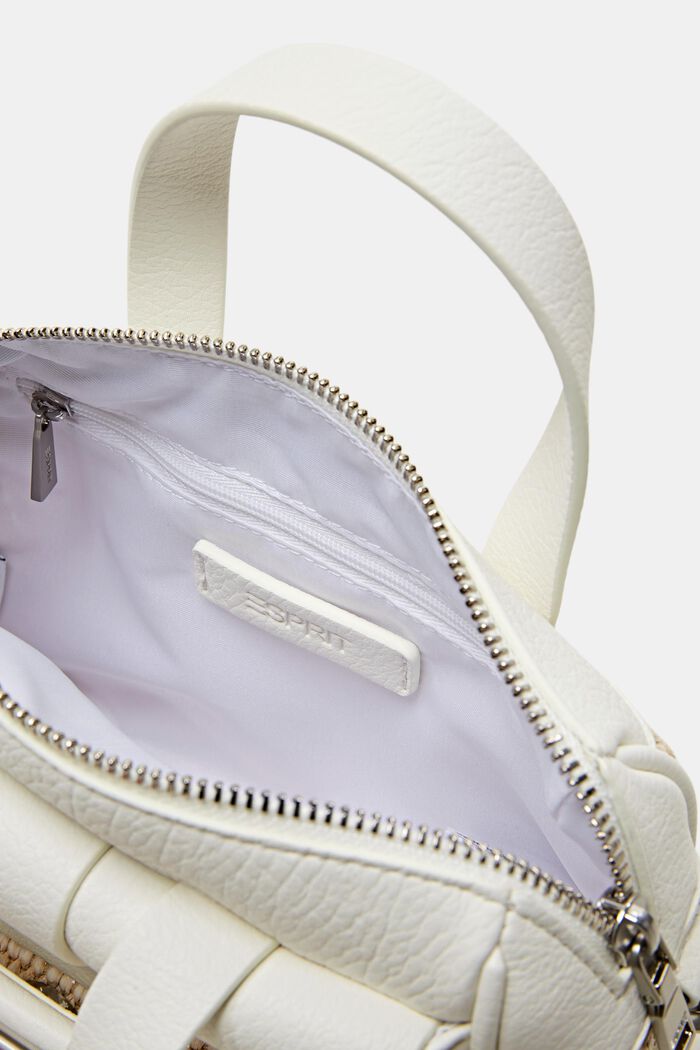 Liten handväska i strå, OFF WHITE, detail image number 4