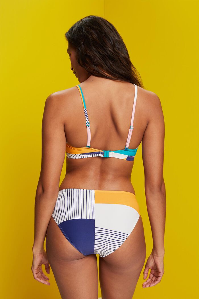 Bikiniöverdel i crop top-modell i varierad mönsterdesign, SAND, detail image number 2