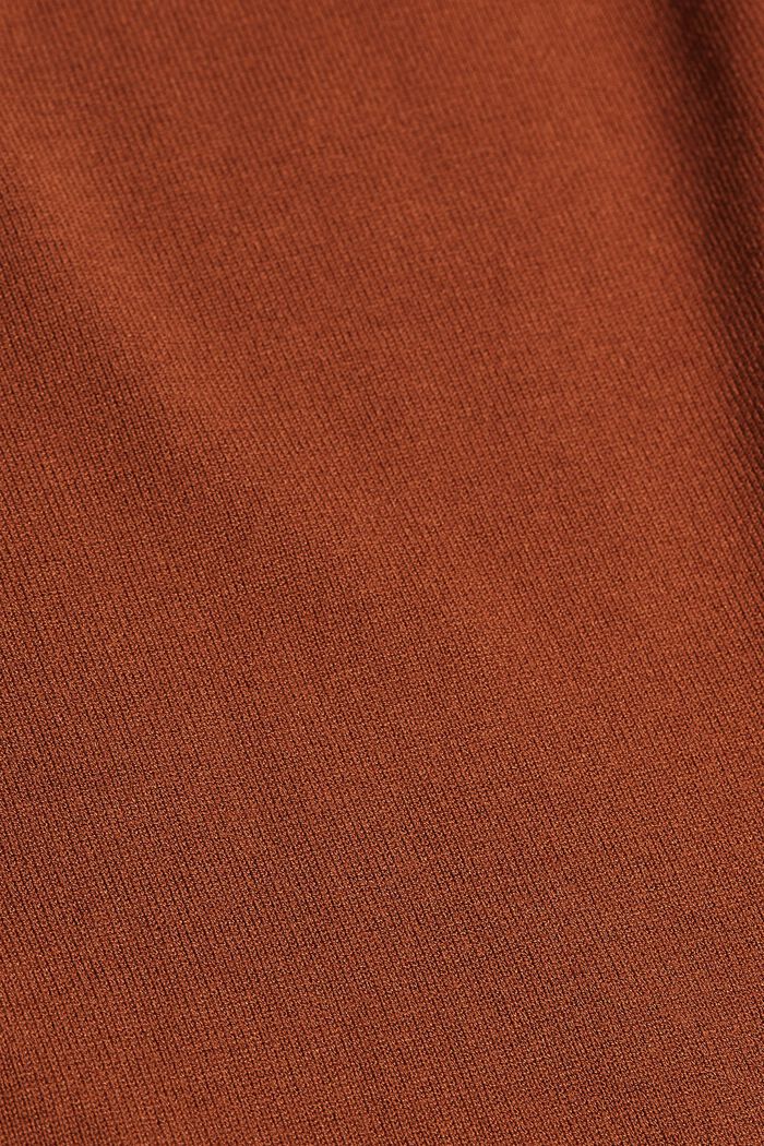 Stickad klänning med LENZING™ ECOVERO™, TOFFEE, detail image number 4