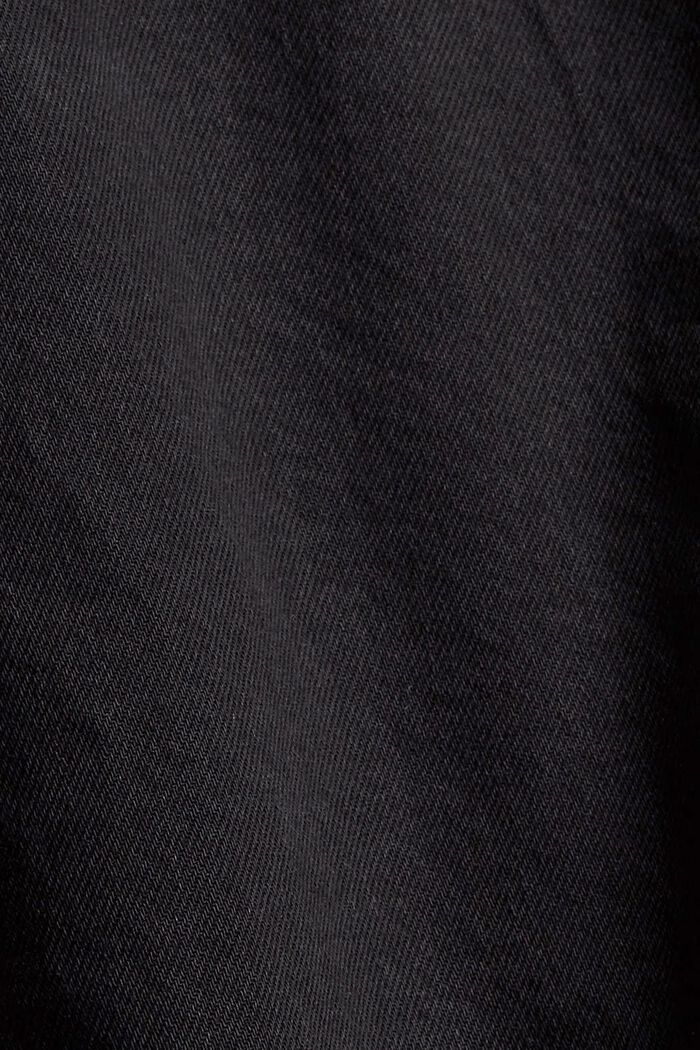 Jeansminikjol med paperbag-linning, BLACK DARK WASHED, detail image number 4