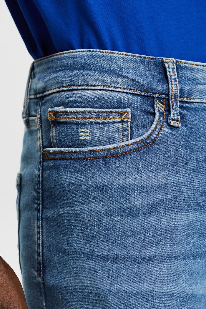 Smala jeans med medelhög midja, BLUE LIGHT WASHED, detail image number 2