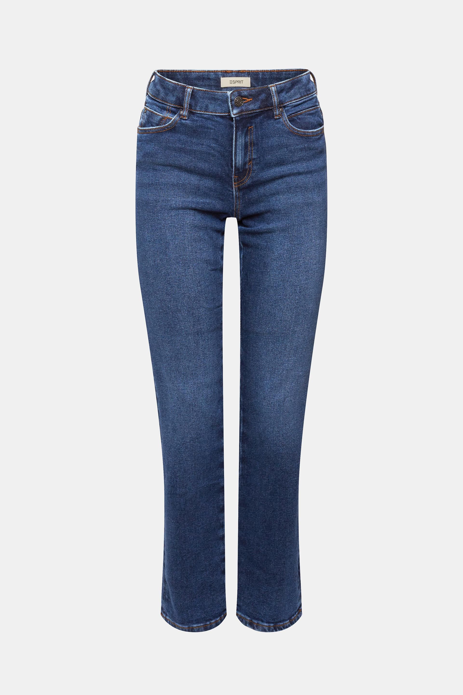 Mode Jeans Straight-Leg Jeans Esprit Straight-Leg Jeans dunkelgrau Casual-Look 