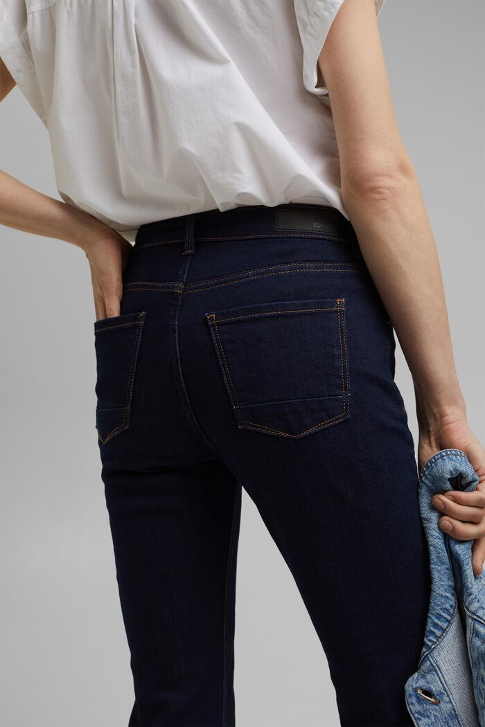 Superstretchiga jeans med ekologisk bomull, BLUE RINSE, detail image number 4
