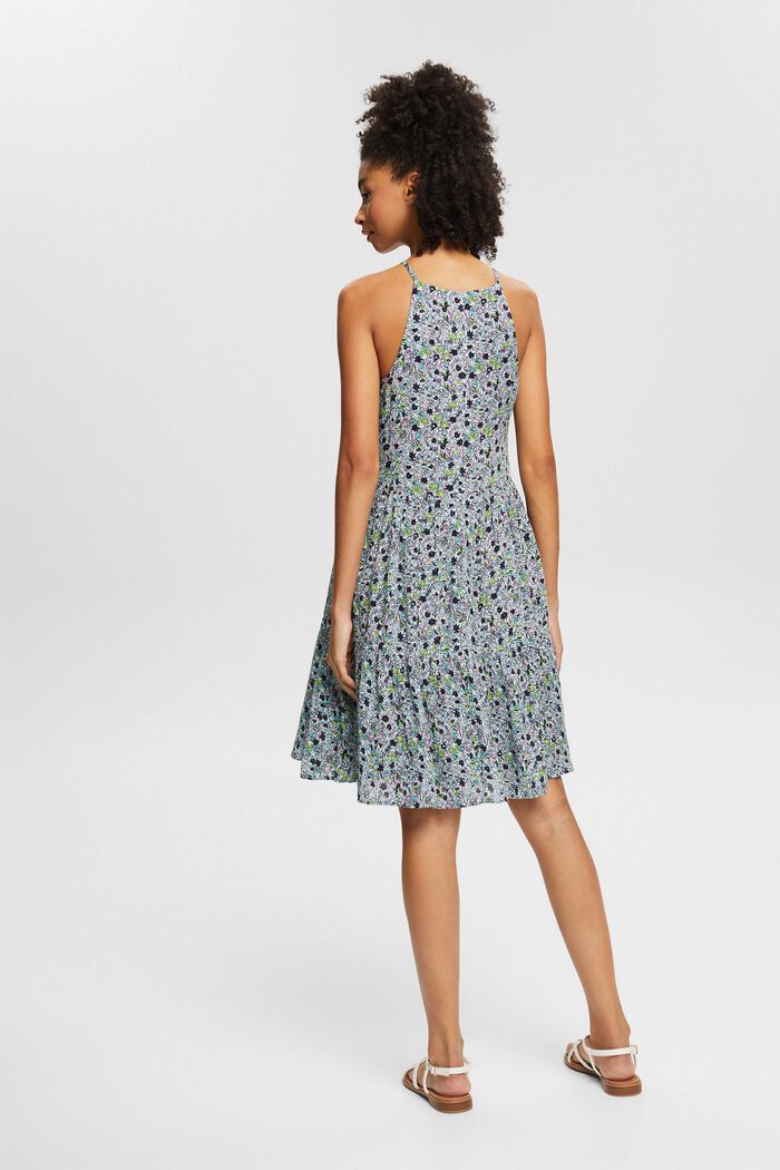 Klänning med blommigt mönster, LENZING™ ECOVERO™, AQUA GREEN, detail image number 2