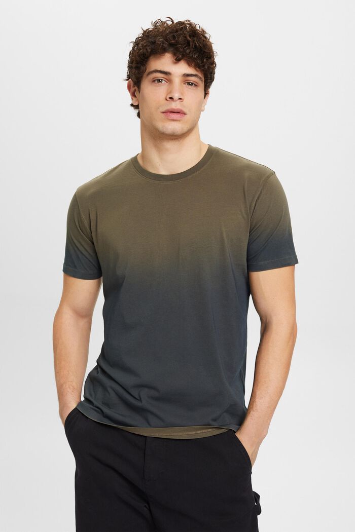 Tvåfärgad färgskiftande T-shirt, KHAKI GREEN, detail image number 0