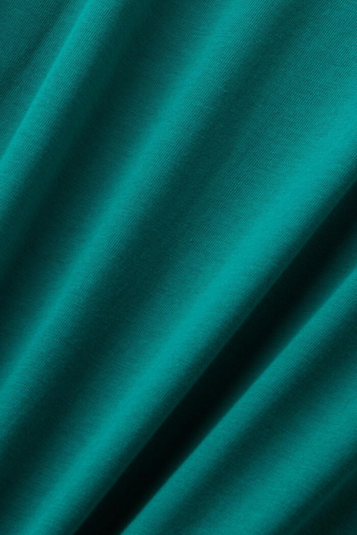 Bomulls-T-shirt med tryck, EMERALD GREEN, detail image number 5