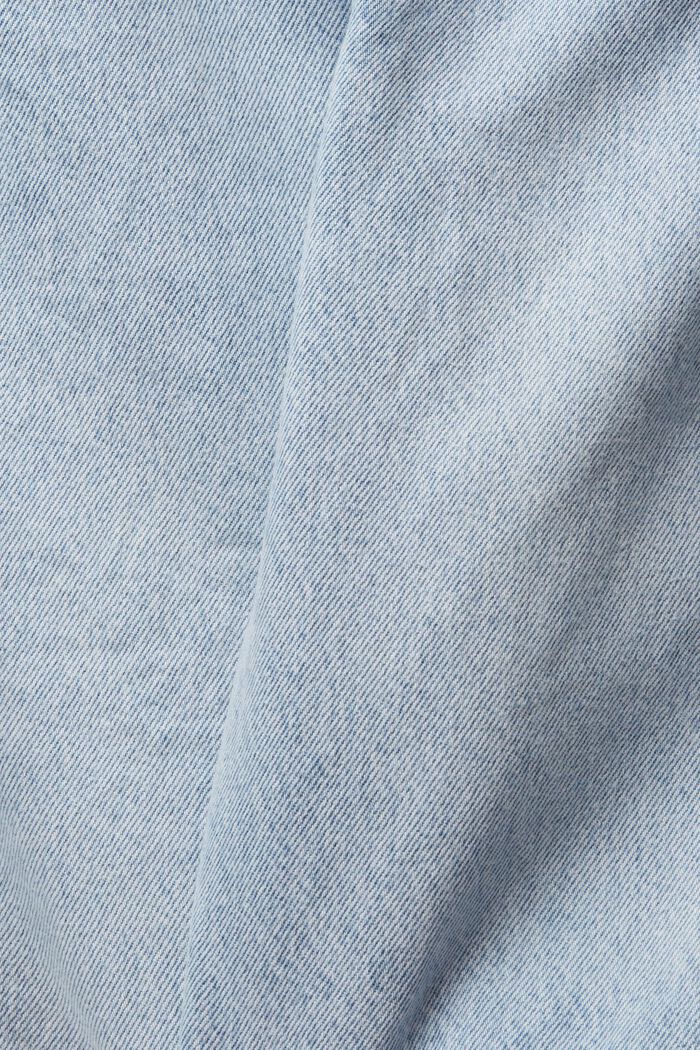 Jeansshorts i 100% ekologisk bomull, BLUE LIGHT WASHED, detail image number 7