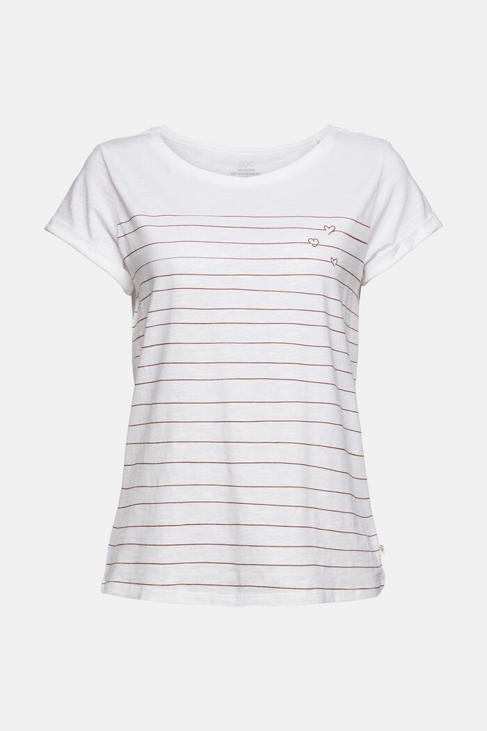 T-shirt med tryck, 100% bomull, WHITE, detail image number 5