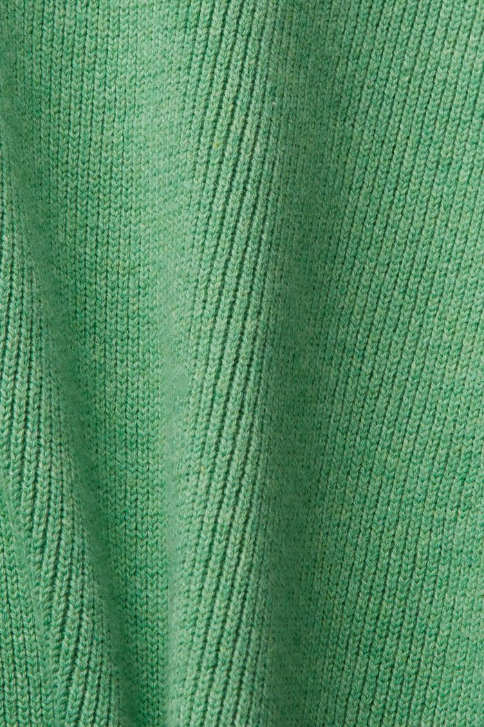 V-ringad tröja i hållbar bomull, GREEN, detail image number 4