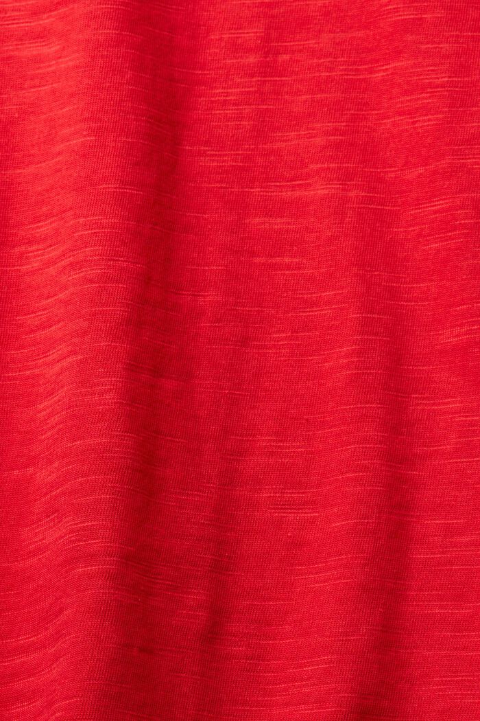 Långärmad bomullstopp, DARK RED, detail image number 1