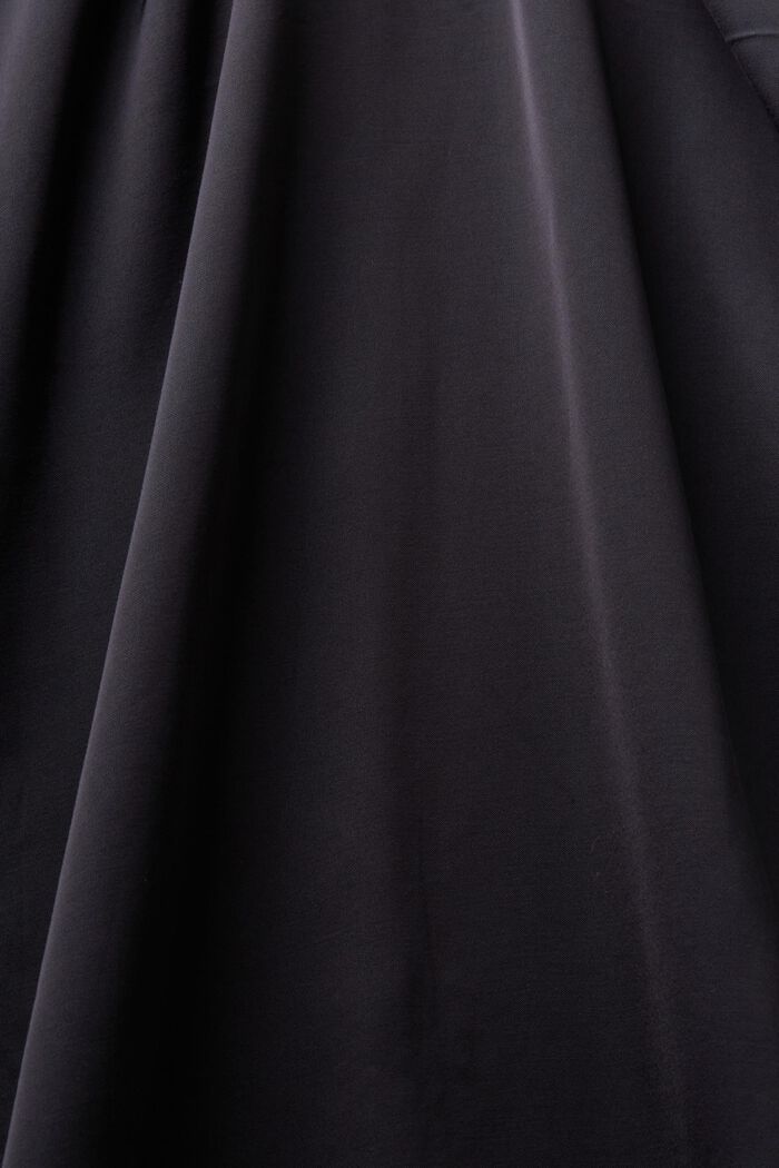 Rak ärmlös klänning i satin, BLACK, detail image number 4