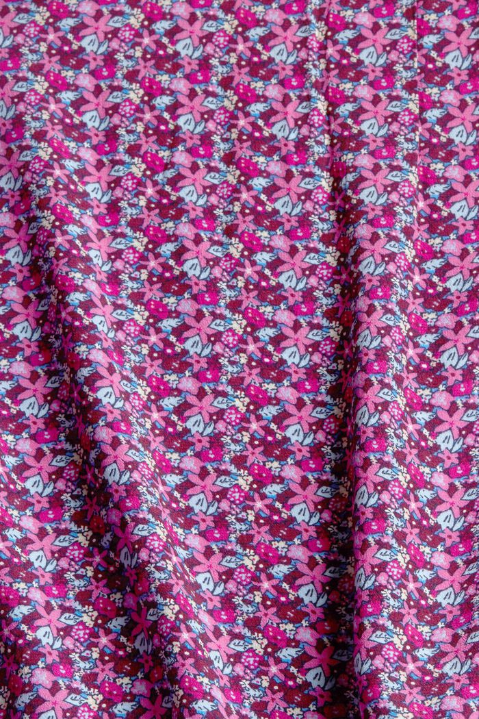 Blus med småblommigt mönster, NAVY, detail image number 4