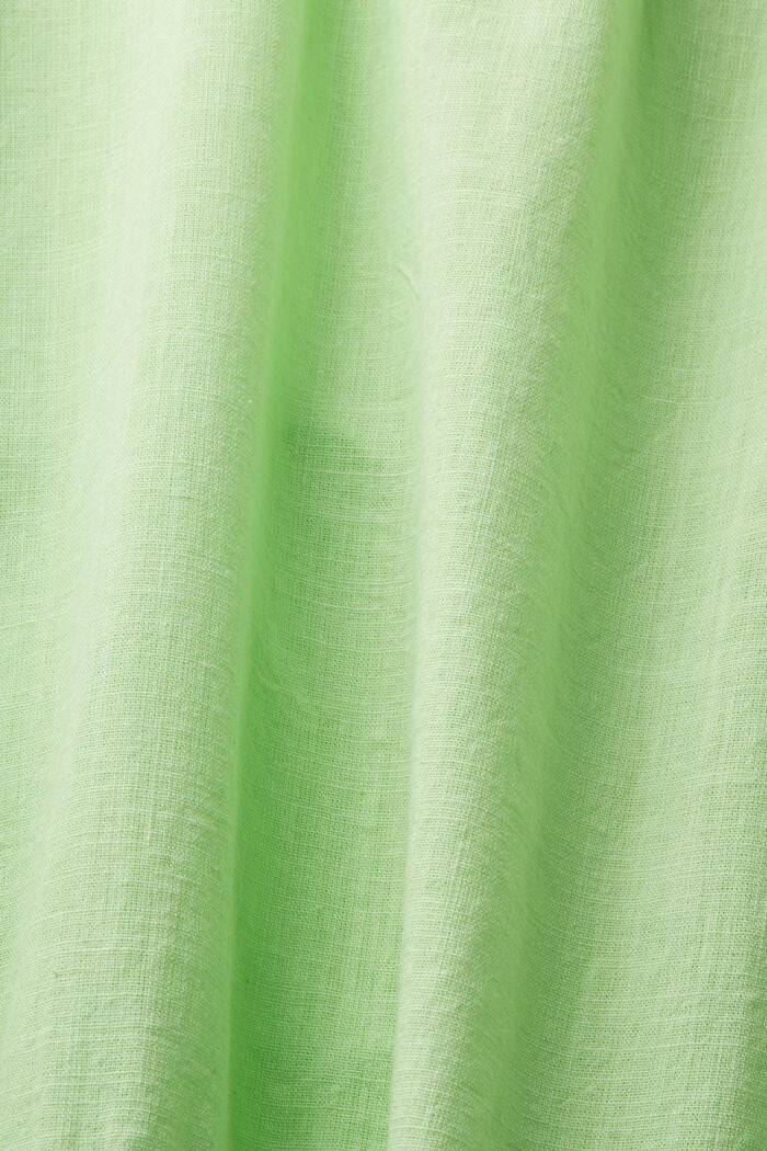 Kortärmad blus i hållbar bomull, CITRUS GREEN, detail image number 5