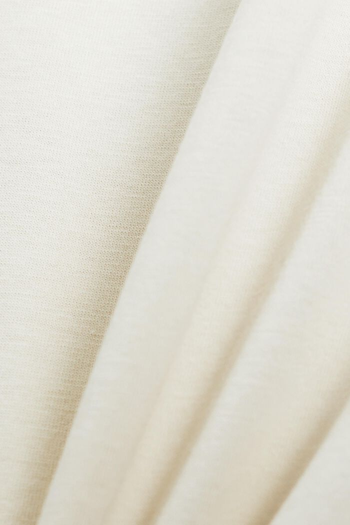 Jersey-T-shirt med tryck, 100% bomull, CREAM BEIGE, detail image number 4