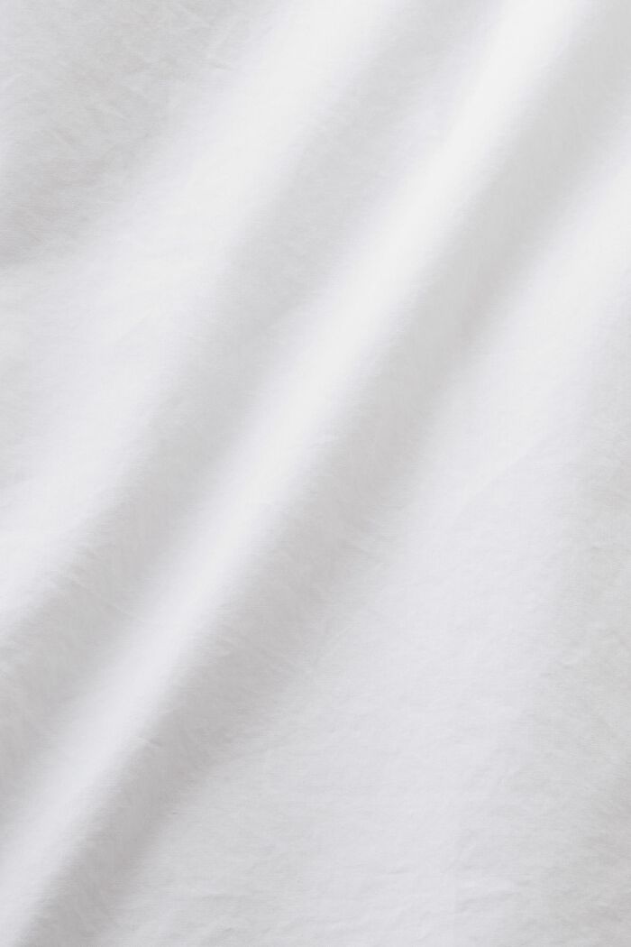 Kortärmad skjorta i bomullspoplin, WHITE, detail image number 4