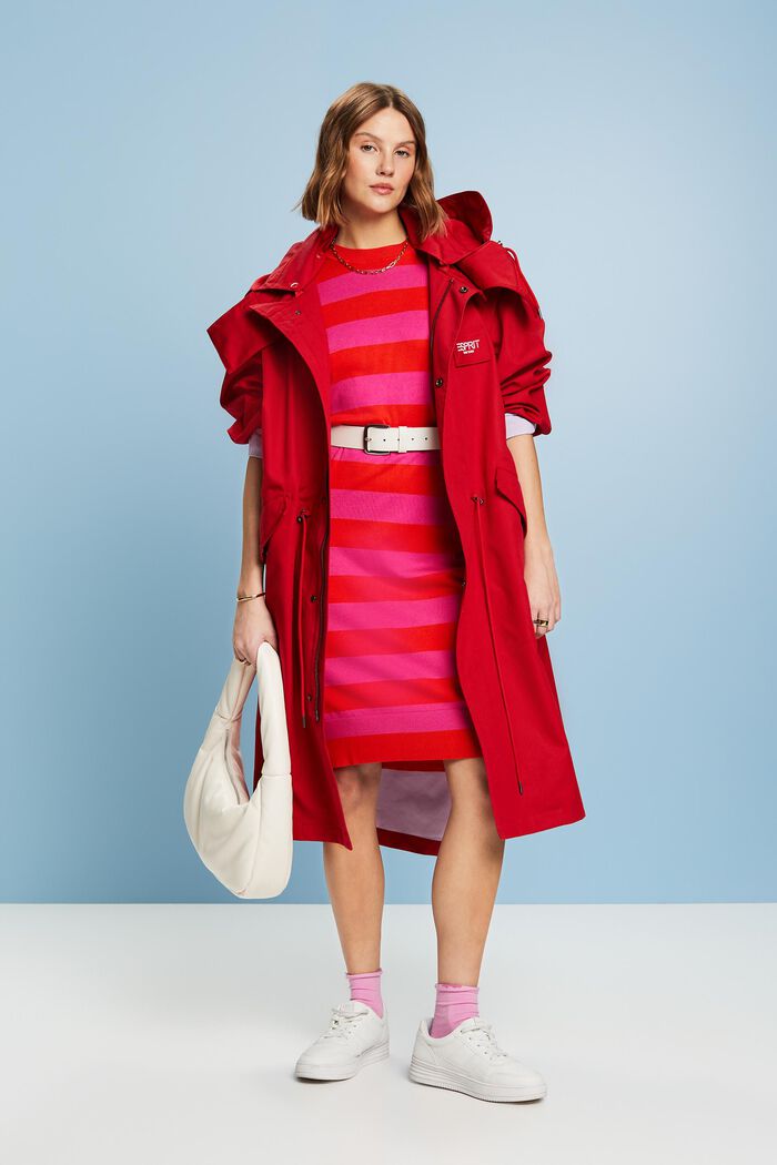 Randig stickad oversize-klänning, RED, detail image number 1