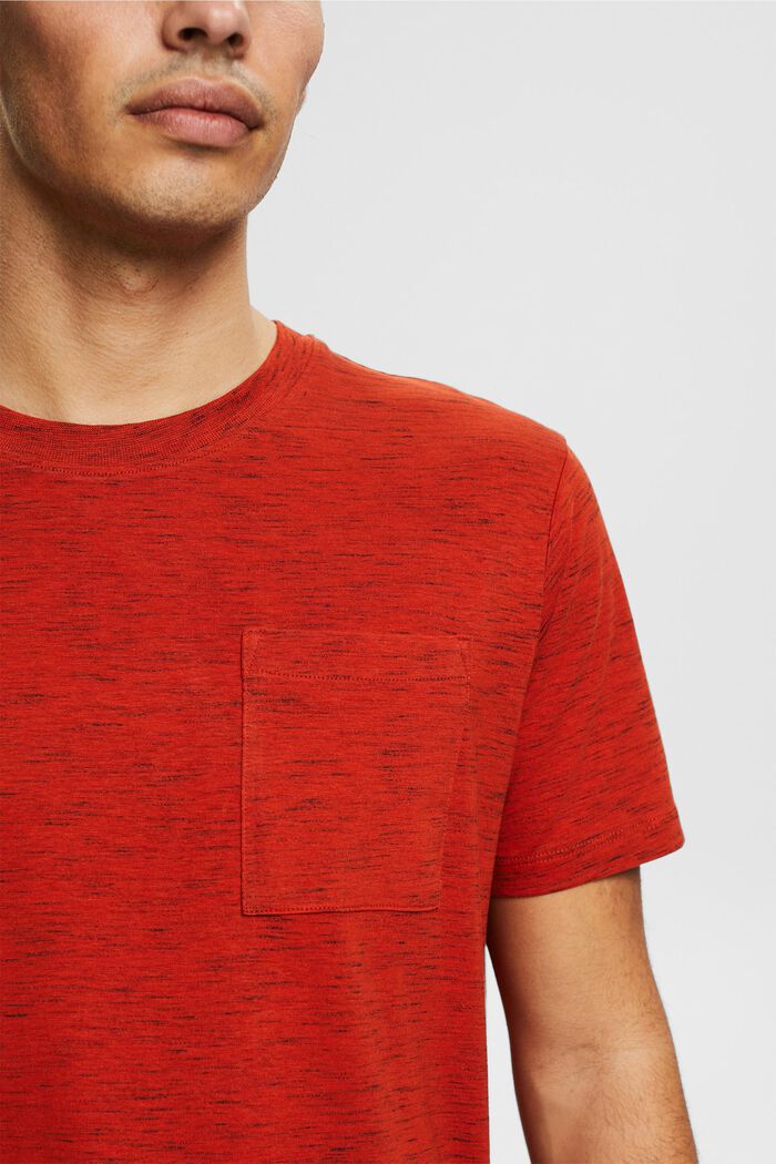 T-shirt i jersey av bomullsblandning, RED ORANGE, detail image number 1