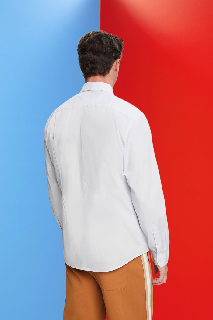 Skjorta i bomull med smal passform, LIGHT BLUE, detail image number 3
