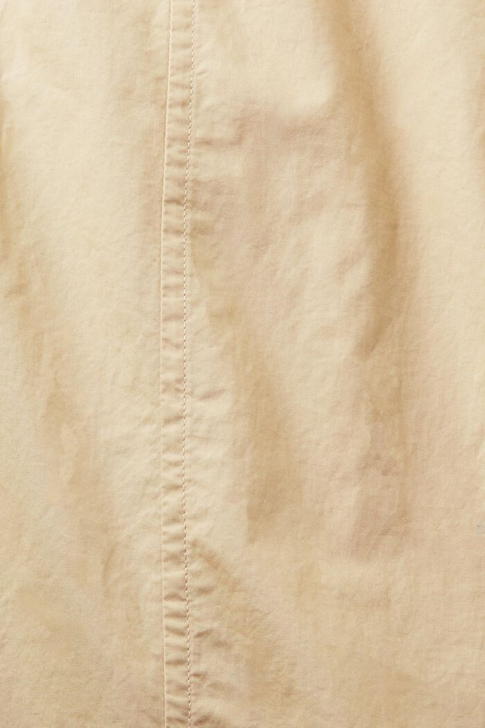 Skjortklänning i bomullspoplin med knytband i midjan, SAND, detail image number 6