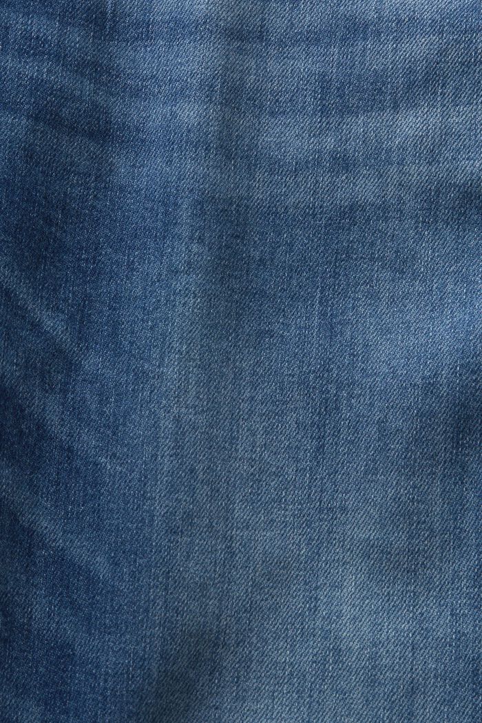 Raka jeans med stadkant och medelhög midja, BLUE MEDIUM WASHED, detail image number 6