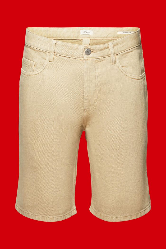 Färgade jeansshorts, SAND, detail image number 7