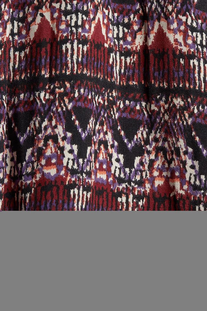 Midikjol med mönster och resårlinning, GARNET RED, detail image number 4