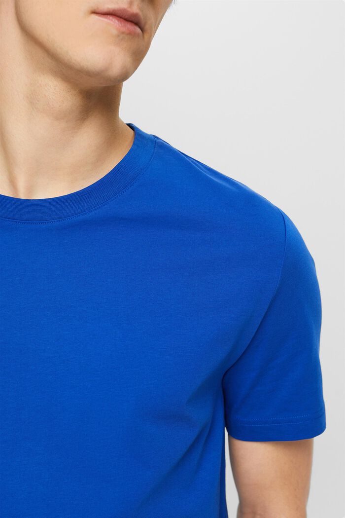 Rundringad T-shirt i jersey, BRIGHT BLUE, detail image number 2