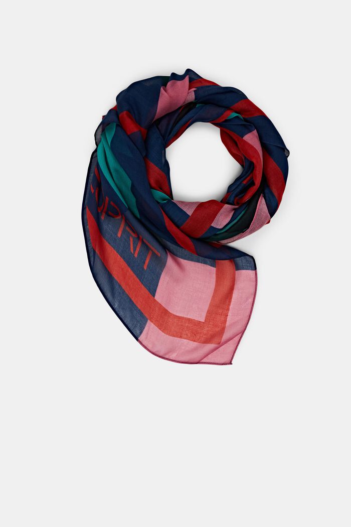 Lätt scarf med logo, BLUE, detail image number 0