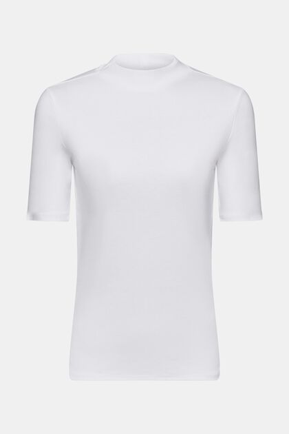 T-shirt i bomull, WHITE, overview