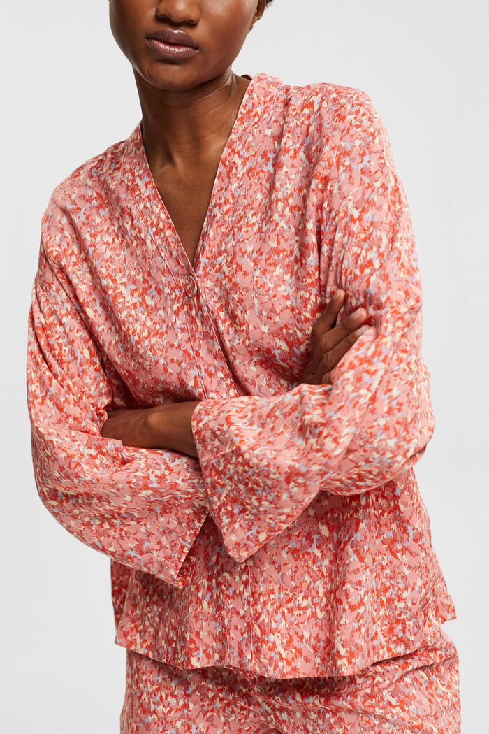 Pyjamas med prickigt mönster, LENZING™ ECOVERO™, TERRACOTTA, detail image number 2