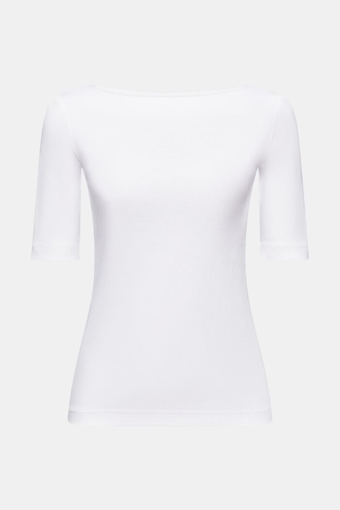 T-shirt med båtringning, WHITE, detail image number 7