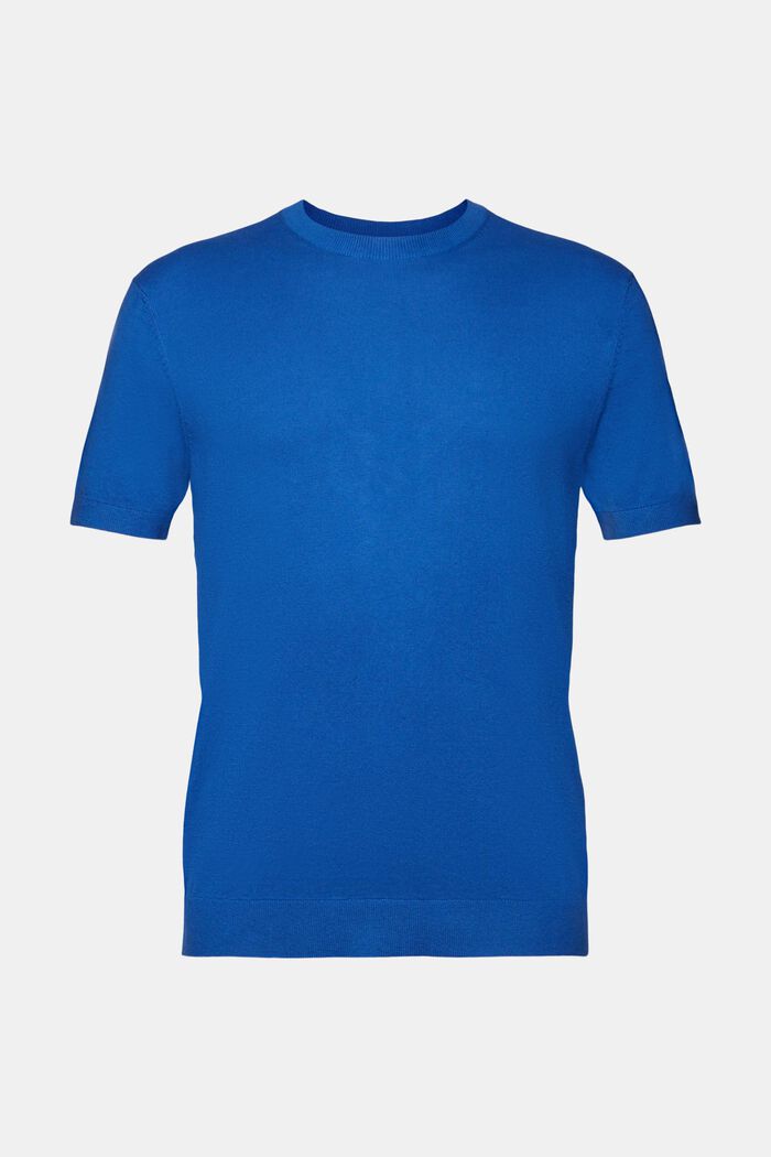 Kortärmad tröja med kashmir, BRIGHT BLUE, detail image number 5