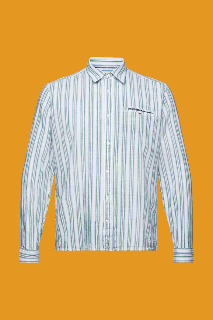 Randig bomullsskjorta, WHITE, detail image number 6