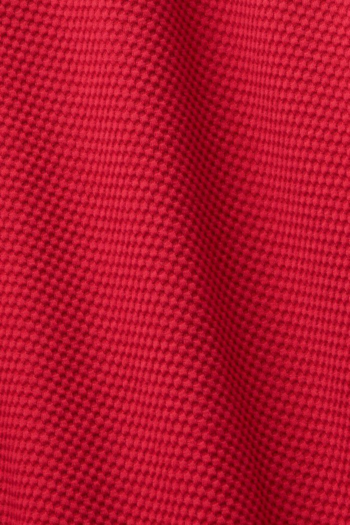 Texturerad sweatshirtkofta, DARK RED, detail image number 4