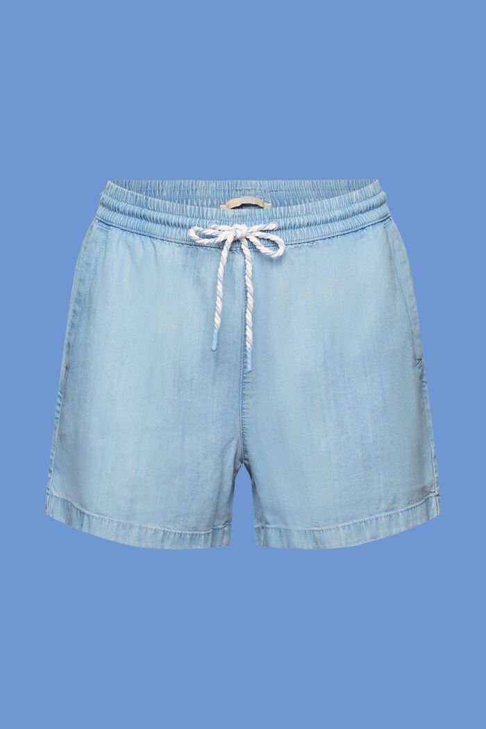 Dra på-shorts, TENCEL™, BLUE BLEACHED, detail image number 6