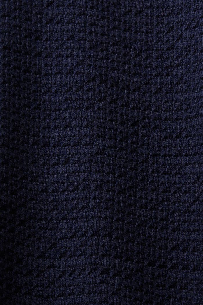 Strukturerad rundringad tröja, NAVY BLUE, detail image number 5