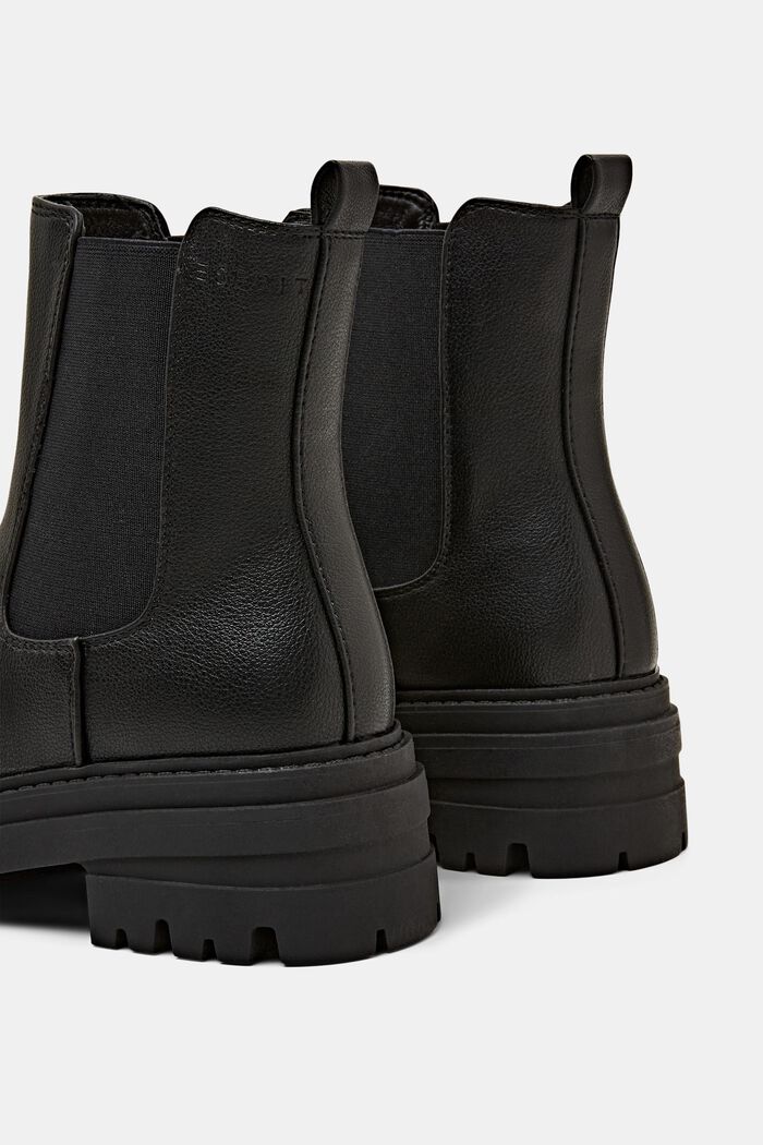 Grova boots i skinnimitation, BLACK, detail image number 4