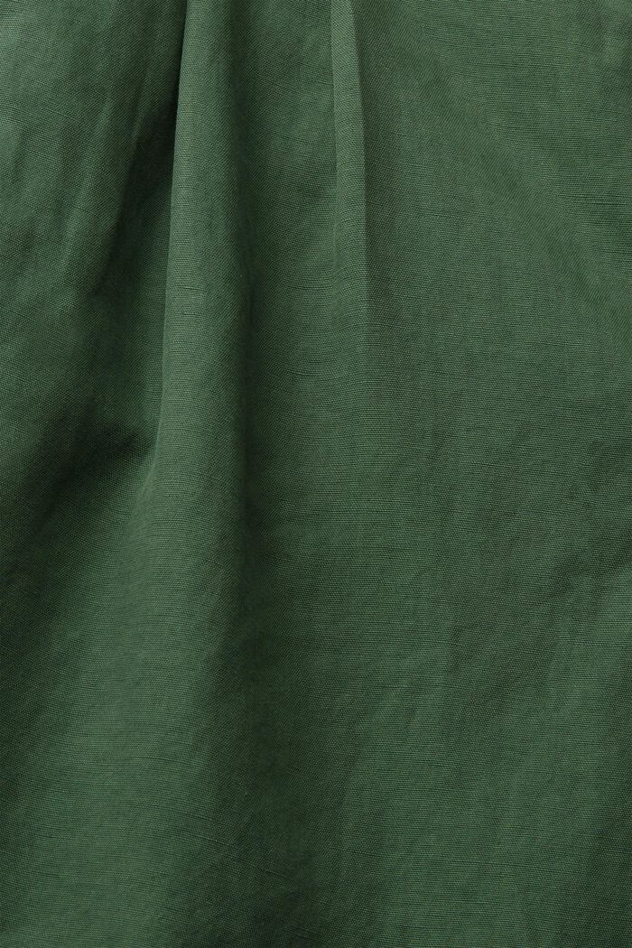 Med linne: shorts med knappgylf, DARK GREEN, detail image number 5
