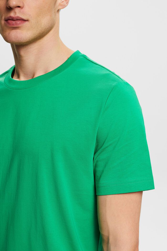 Rundringad T-shirt i jersey, NEW GREEN, detail image number 2