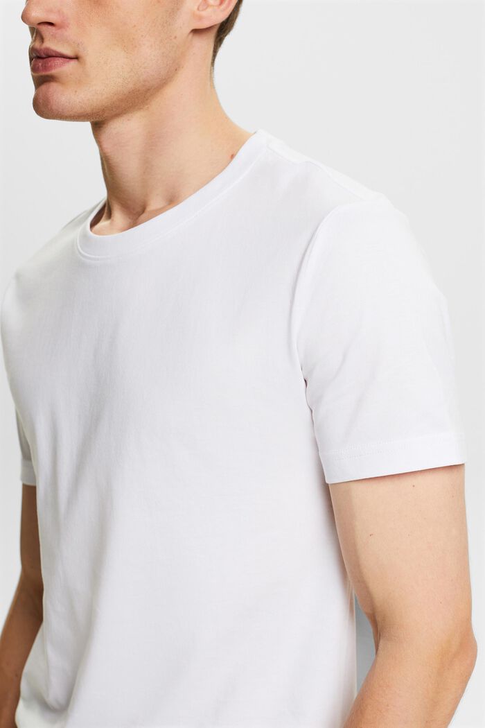 Jersey-T-shirt i ekologisk bomull, WHITE, detail image number 2