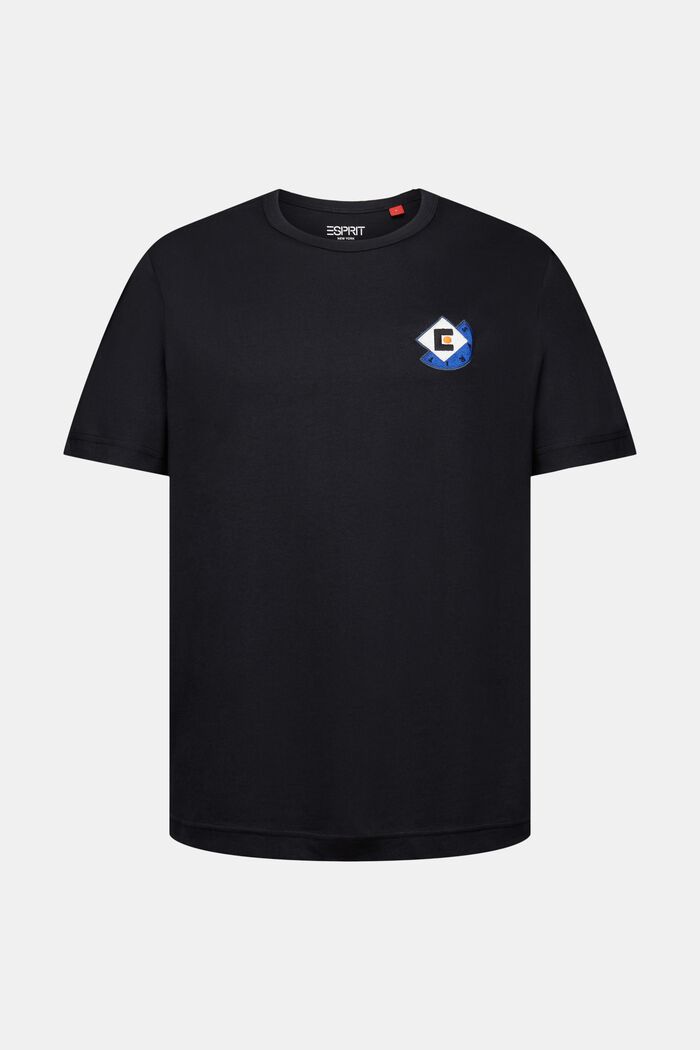 Grafisk t-shirt med logo, BLACK, detail image number 6