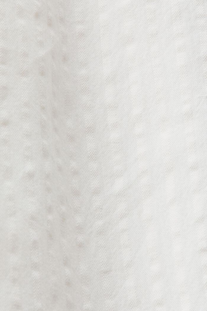 Midi-skjortklänning med knytskärp, bomullsmix, WHITE, detail image number 4