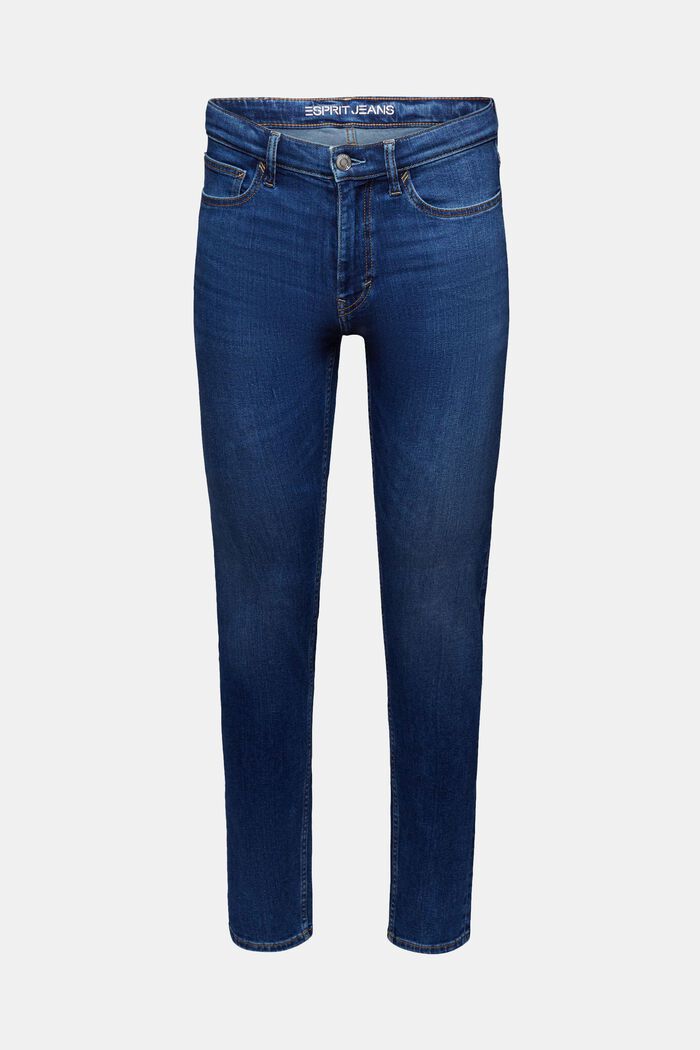 Smala jeans med avsmalnande ben, BLUE MEDIUM WASHED, detail image number 6