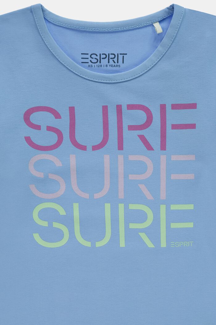 T-shirt med surfartryck i bomull, BRIGHT BLUE, detail image number 2