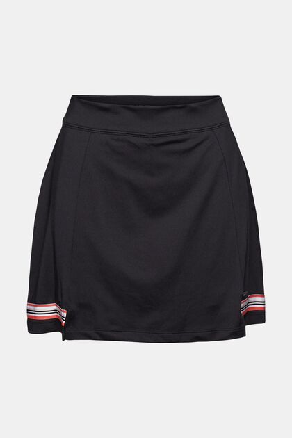 Återvunnet material: Kjol med integrerade shorts, E-DRY, BLACK, overview