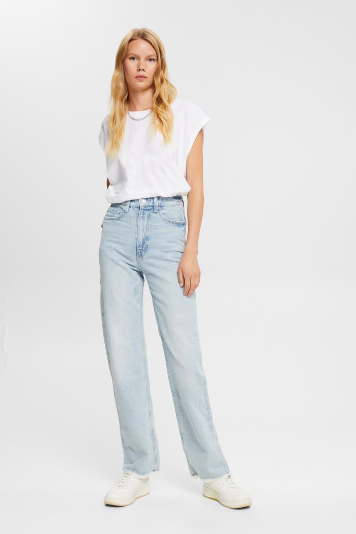Jeans i 80-talsmodell, TENCEL™, BLUE LIGHT WASHED, detail image number 6