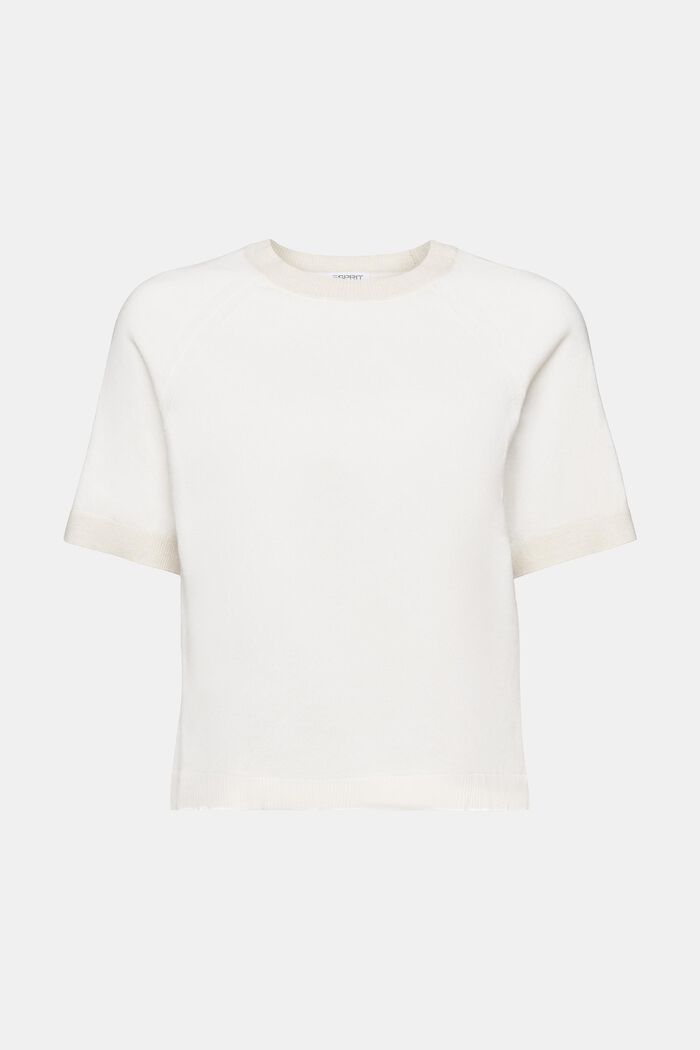 Tvåfärgad kortärmad tröja, OFF WHITE, detail image number 6